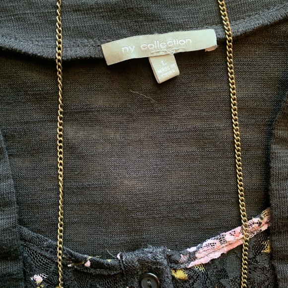 NY Collection Ruffle Baby Doll Top - Picture 2 of 3